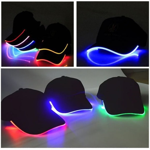 Cool LED Light Up Baseball Caps Glowing Adjustable Hats Perfect for Parties, Raves, Running and More - LKimmersive