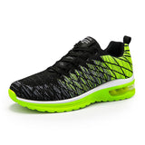 Shoes Men Running Shoes For Men Sport Shoes Black Shock Absorbing Casual Shoes Air Cushion Sneakers Flying Woven Shoes Trainers - LKimmersive