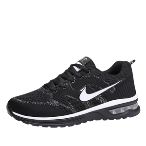 Shoes Men Running Shoes For Men Sport Shoes Black Shock Absorbing Casual Shoes Air Cushion Sneakers Flying Woven Shoes Trainers - LKimmersive