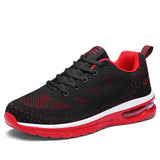 Shoes Men Running Shoes For Men Sport Shoes Black Shock Absorbing Casual Shoes Air Cushion Sneakers Flying Woven Shoes Trainers - LKimmersive
