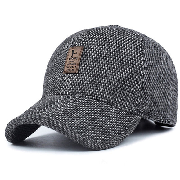 2020 brand baseball cap winter dad hat warm Thickened cotton snapback caps Ear protection fitted hats for men - LKimmersive