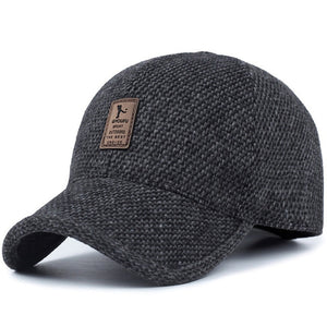 2020 brand baseball cap winter dad hat warm Thickened cotton snapback caps Ear protection fitted hats for men - LKimmersive