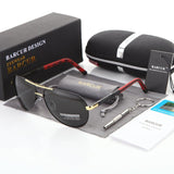 BARCUR Aluminum Magnesium Men's Sunglasses Men Polarized Coating Mirror Glasses oculos Male Eyewear Accessories For Men - LKimmersive