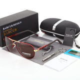 BARCUR Aluminum Magnesium Men's Sunglasses Men Polarized Coating Mirror Glasses oculos Male Eyewear Accessories For Men - LKimmersive